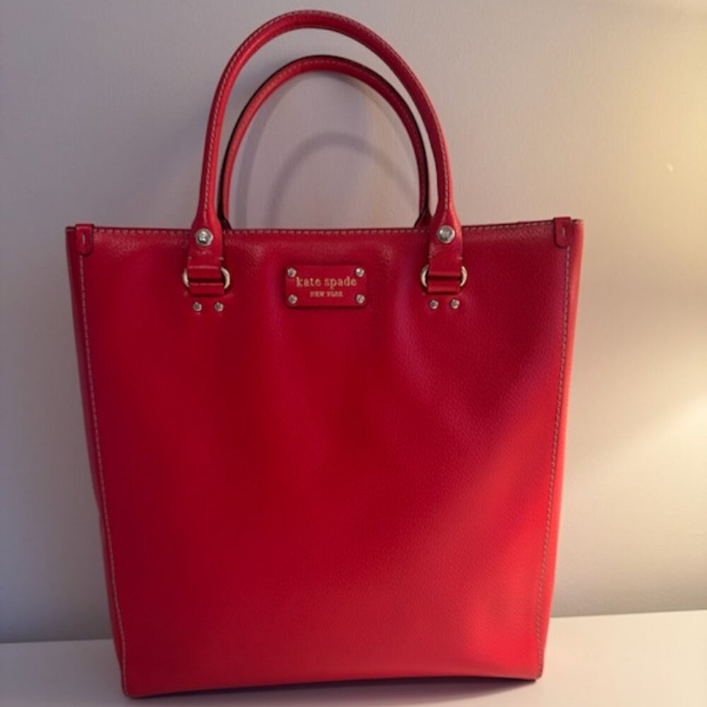 NWOT Kate Spade (Origial) Red Leather Wellesley Quintessa Large Tote New
